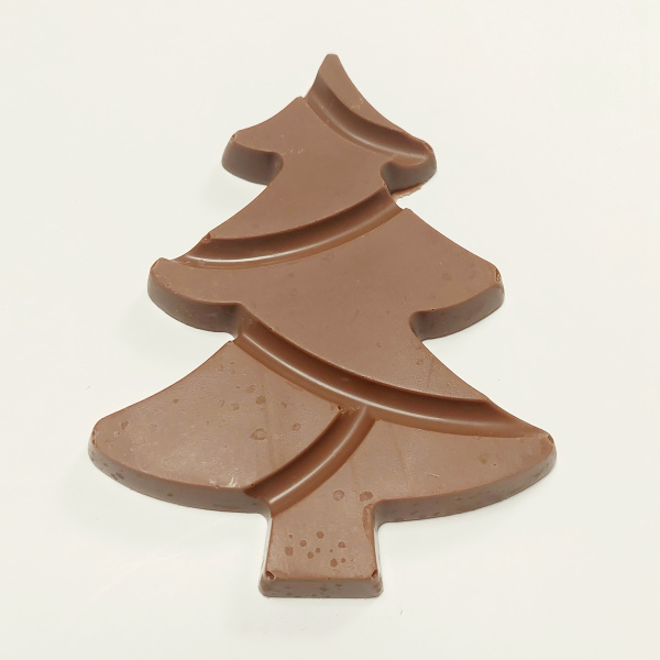 Chocolade kerstboom plat