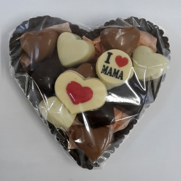 Chocolade hart met bonbons