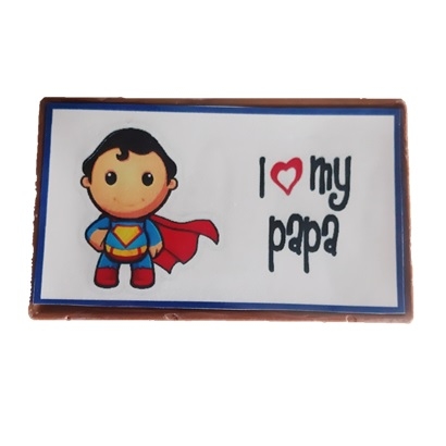 Chocoladeplak 'I love my papa'