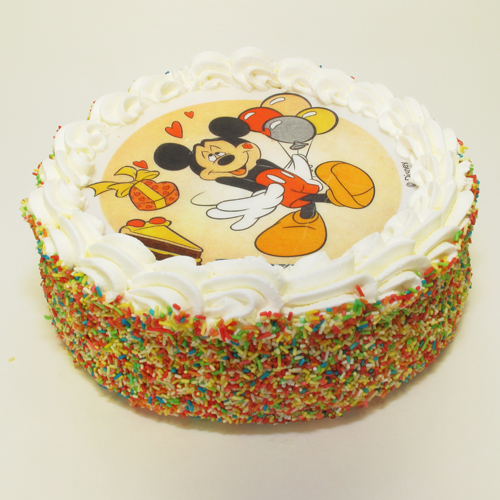 Mickey Mouse slagroomtaart